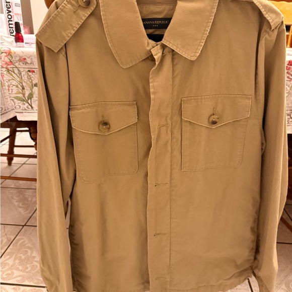Banana Republic Men's Beige Shirt Jacket Large - Picture 1 of 1